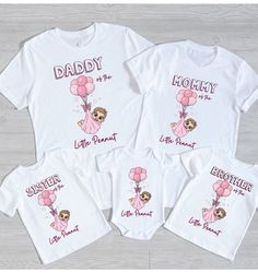 little peanut matching family shirts, baby shower matching shirts, baby girl baby shower shirt, baby announcement shirt,
