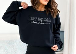 Custom Boy Mama Sweatshirt, Boy Mama Custom Christmas Gift, Personalized Mom Sweatshirt, Custom Mama Sweatshirt With Kid