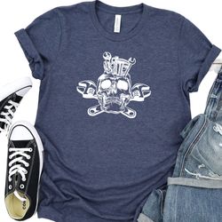 Mechanic Skull Shirt, Mechanical Dad Gift Ideas, Garage Shirt, Fathers Day Gift, Repair Dad Shirt, Custom Tee for Him, N