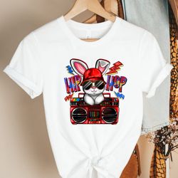 Easter Bunny Hip Hop T-shirt, Bunny Face Sweatshirt, Kids Easter Shirt, Boys Bunny Shirt, Bunny Lover Gift, Easter Day