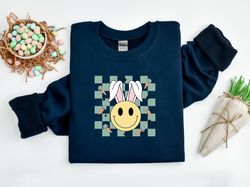 Easter Smiling Bunny with Carrots Shirt, Easter shirt for Kids, Easter Gift, Cute Easter Shirt, Easter sweatshirt,