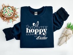 Hoppy Easter Shirt, Happy Easter Shirt, Hoppy Easter Bunny Shirt, Easter Bunny Tee, Easter Matching Shirt, Cute Easter