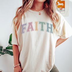 Comfort Colors Easter Faith Shirt, Retro Easter Shirt, Church Outfit, Religious Easter Shirt, Cute Easter Tee, Christian