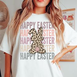 Comfort Colors Happy Easter Shirt, Easter Day Shirt, Easter Bunny Tee, Cute Easter Shirt, Womens Easter Tee, Matching