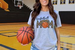 basketball mom shirt, leapard print mom basketball tshirt, basketball fan t-shirt, basketball mom gift, basketball tee,
