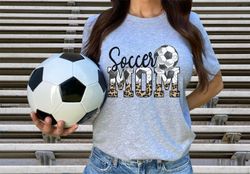 Leopard Print Soccer Mom Shirt, Game Day Shirt, Soccer Mom T-shirt, Soccer Tee, Soccer Fan T-shirt, Soccer Fan Tee, Socc
