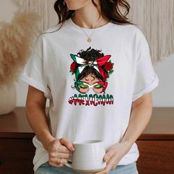 Mexicana Messy Bun Mama Shirt, Mexican Lady Tshirt, Mexican Mom Life T Shirt, Cinco De Mayo T-Shirt, Latina Tee, Mexican