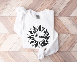 Mom Sweatshirt, Mothers Day Crewneck, Mom Flower Butterfly Shirt, Butterflies Sunflower Sweatshirt, Gift Ideas For Mom,
