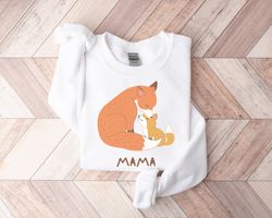 Mothers Day Gift, Fox Sweater, Mama Sweatshirt, Shirt For Mom, New Mom Gift, Mama Heart Sweatshirt, Gift For Fox Lover M