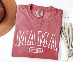 Comfort Colors Personalized Mama Shirt, Christmas Gift For Mom, Funny Mom Shirt, Mom Birthday Gift, Cute Mom Gift, Best