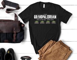 Grandpalorian Shirt, Custom Fathers Day Shirt With Kid Names, Personalized Grandpa Shirt, Mens Christmas Gift, Husband D
