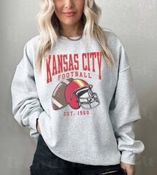 Kansas City Retro Style Sweatshirt Crewneck, Vintage Kansas City Football Shirt, Kansas City Shirt, Sunday Football, Uni