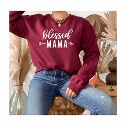 Blessed Mama Sweatshirt, Family Matching Sweatshirt, Fait Mama Sweatshirt, New Mom Sweatshirt, Custom Family Sweatshirt,
