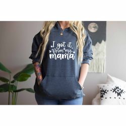 From my Mama Hoodie, Mother and Son Hoodie, New Mommy Hoodie, Custom Mother Hoodie, Mom And Daughter Hoodie, Mother Life