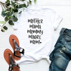 Mother Mama Mommy Madre Mom Shirt, Mom Christmas Gift, Mothers Day Shirt, Mothers Day Gift, Mama Shirt, Mommy Tee Shirt,