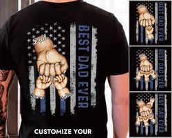 Custom Best Dad Ever Shirt, Fathers Day Gift for Dad, Personalized Fist Bump Dad Shirt, Fathers Day Shirt for New Dad,
