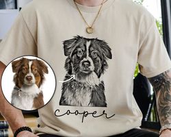 custom dog shirt for daddy, personalized dad shirt with dog photo, dog lover gifts, dog owner gifts, fathers day gift fo