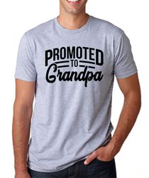 Promoted to Grandpa Mens T-Shirt Grandfather Gifts Fathers Day shirt Grandpa papa pop paw paw t shirt Gifts for him