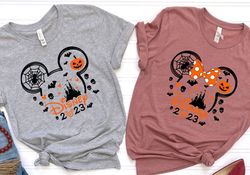 Disney 2023 Halloween Shirt,Custom Disney Halloween Shirt,Mickey Minnie Halloween Shirt,Custom Family Disney TShirt,Hall