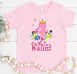 Disney princess birthday shirt, disney birthday shirt, girl birthday shirt, birthday shirt, disney shirt,