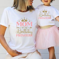 Family Matching Girl Princess Birthday Shirts, Birthday Girl Shirt, Birthday Girl Party, Princess Theme Party, Princess