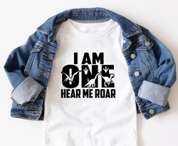Roar Im One Shirt,Custom Dinosaur Birthday T-shirt,One Year Old Shirt,One Birthday Shirt,Toddler Age Celebration Shirt