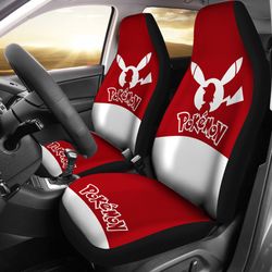 Pikachu Red Seat Covers Pokemon Anime Car Seat Covers