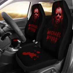 Horror Movie Car Seat Covers | Michael Myers Bleeding Red Face Seat Covers