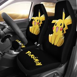 Cute Pikachu Pokemon Anime Fan Gift Car Seat Covers