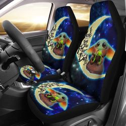 Baby Yoda Cute Art Car Seat Covers Cartoon Fan Gift