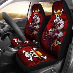 Monkey D Luffy One Piece Car Seat Covers Anime Mixed Manga Red