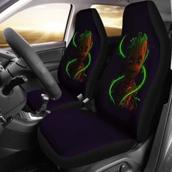 Cute Baby Groot Car Seat Covers