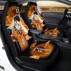 Yu Nishinoya Car Seat Covers Custom Gifts For Haikyuu Anime Fans