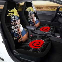 Uzumaki Naruto Quotes Car Seat Covers Custom Naruto Anime Car Accessories Gifts For Fans