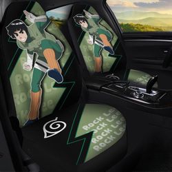 Rock Lee Car Seat Covers Custom Naruto Anime Car Interior Accessories For Fan