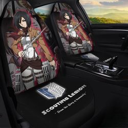 Mikasa Car Seat Covers Custom Anime Attack On Titan Car Interior Accessories