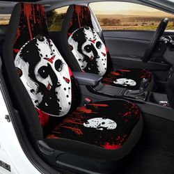 Jason Voorhees Car Seat Covers Custom Horror Car Accessories Halloween Decorations