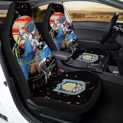 Charlotte Roselei Car Seat Covers Custom Black Clover Anime Car Accessories