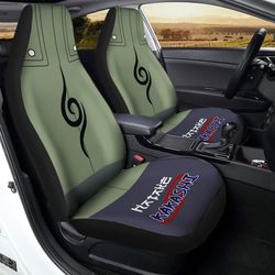 Boruto Kakashi Uniform Car Seat Covers Custom Naruto Anime Car Interior Accessories