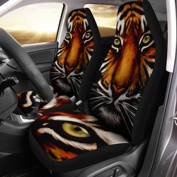 Tiger Face Car Seat Covers Custom Tiger Wild Animal Car Accessories