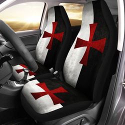 Knight Templar Car Seat Covers Custom Symbol Car Accessories