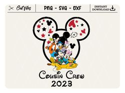 Mouse and Friends Cousin Crew Mouse SVG, Disney svgs, dxf, png Instant Download File, Disney World Family Trip svg Disne