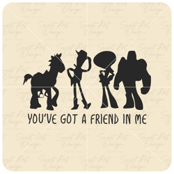 You've Got A Friend In Me SVG, Toy Story SVG, Andy Woody Buzz Lightyear SVG, Customize Gift Svg, Vinyl Cut File, Svg, Pd