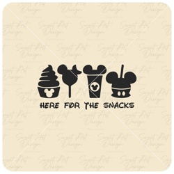 I'm Here For The Snacks SVG, Mouse SVG, Family Trip SVG, Customize Gift Svg, Vinyl Cut File, Svg, Pdf, Jpg, Png, Ai Prin