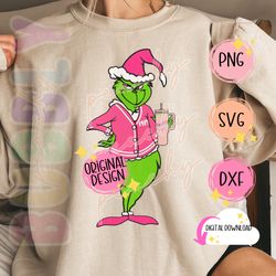 Swiftie  Grinch, Pink Grinch,  Digital file, Retro,  SVG, DXF, PNG,  Kids, Adults