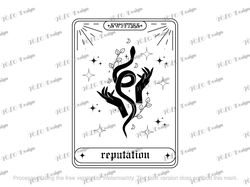 Taylor Reputation Svg and png, Tarot Card Lover, Taylor Swiftie Merch, Digital Instant Download