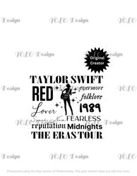 Taylor Silhouette svg and png, Taylor Swiftie Album Titles, Swiftie Merch, Eras Tour, Instant Digital Download