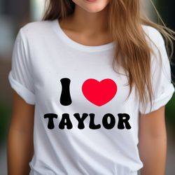 Taylor Swift svg. I Love red heart Taylor SVG, PNG and eps files. Taylor Swiftie svg merch. Digital download, print. Sub