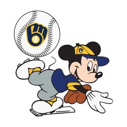 Milwaukee Brewers And Mickey Svg, Sport Svg, Milwaukee Brewers Svg, Milwaukee Brewers Baseball, Mickey Svg, Mickey Sport