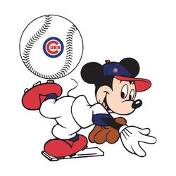Chicago Cubs Mickey Svg, Sport Svg, Chicago Cubs Svg, Chicago Cubs Lover, MLB Baseball Svg, MLB Svg, MLB Sport, Baseball